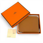 Hermes Compact Silk in Gold Veau Zip Around Coin Case — view 2
