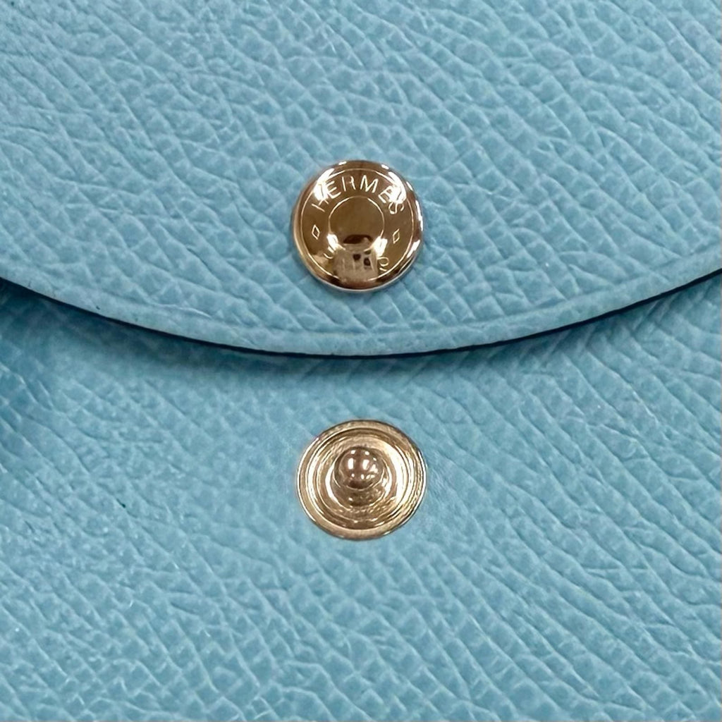 Hermes Calvi Duo Celeste Veau Epsom Series Compact Wallet Bifold — view 8