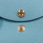 Hermes Calvi Duo Celeste Veau Epsom Series Compact Wallet Bifold — view 8