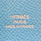 Hermes Calvi Duo Celeste Veau Epsom Series Compact Wallet Bifold — view 9