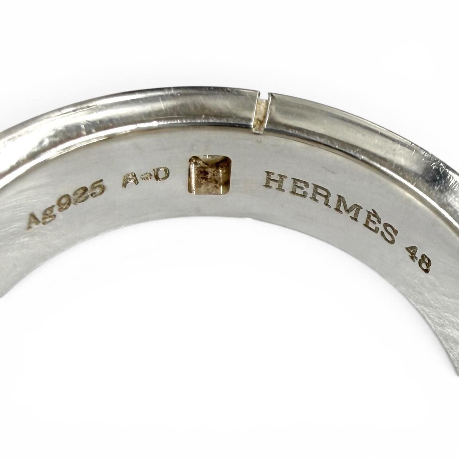 Hermes Cles Motif Ring Silver — view 8
