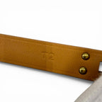 Hermes Minike Tall Double Tour Jaune Poussin Pink Gold Leather Bracelet T2 — view 8