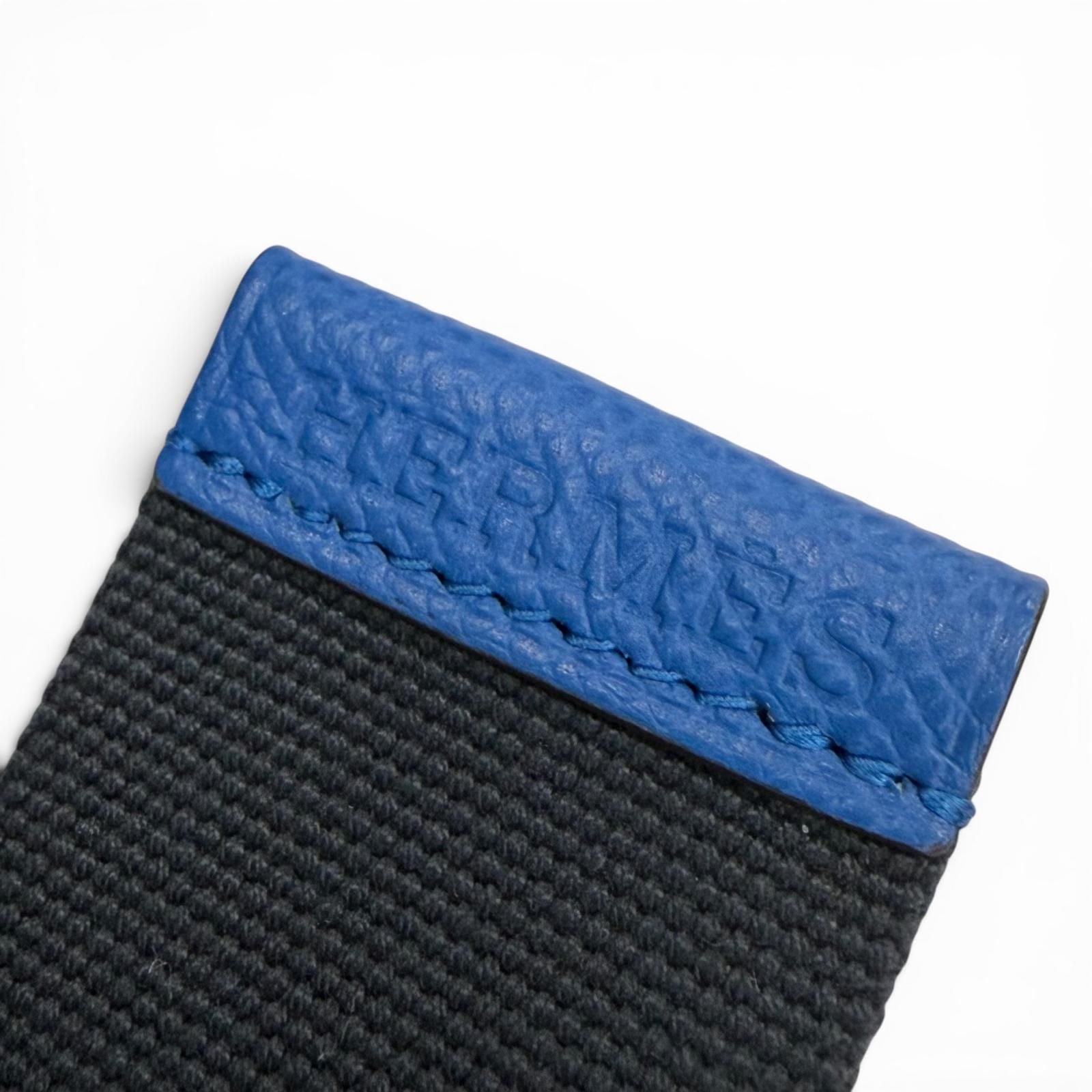 Hermes Nomad Canvas Veau Motif Belt Navy Blue — view 7