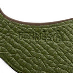 Hermes Petit Ash GM Bambi Bordeaux Khaki Leather Bag Charm — view 8