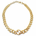 Gucci Blanc D Chain Necklace Interlocking Choker Gold Recommended
