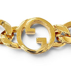 Gucci Blanc D Chain Necklace Interlocking Choker Gold Recommended — view 3