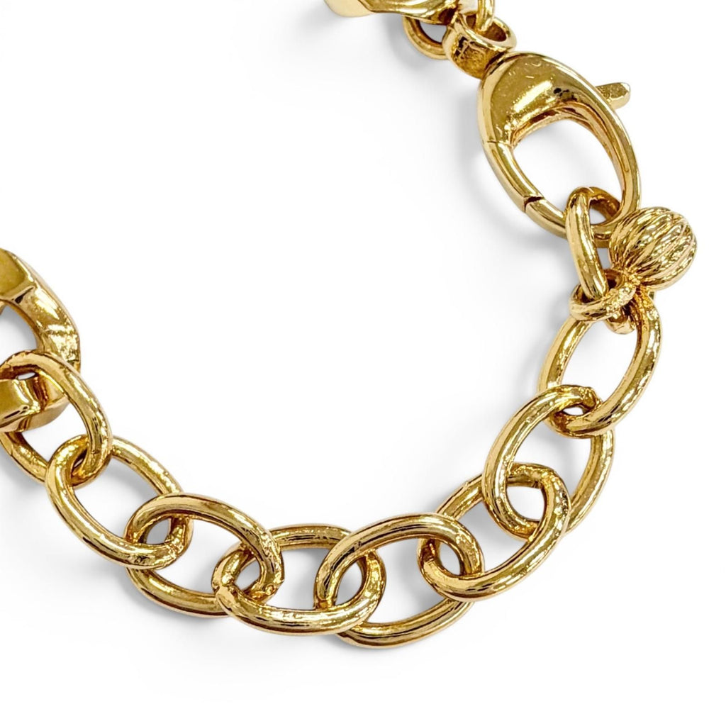 Gucci Blanc D Chain Necklace Interlocking Choker Gold Recommended — view 5
