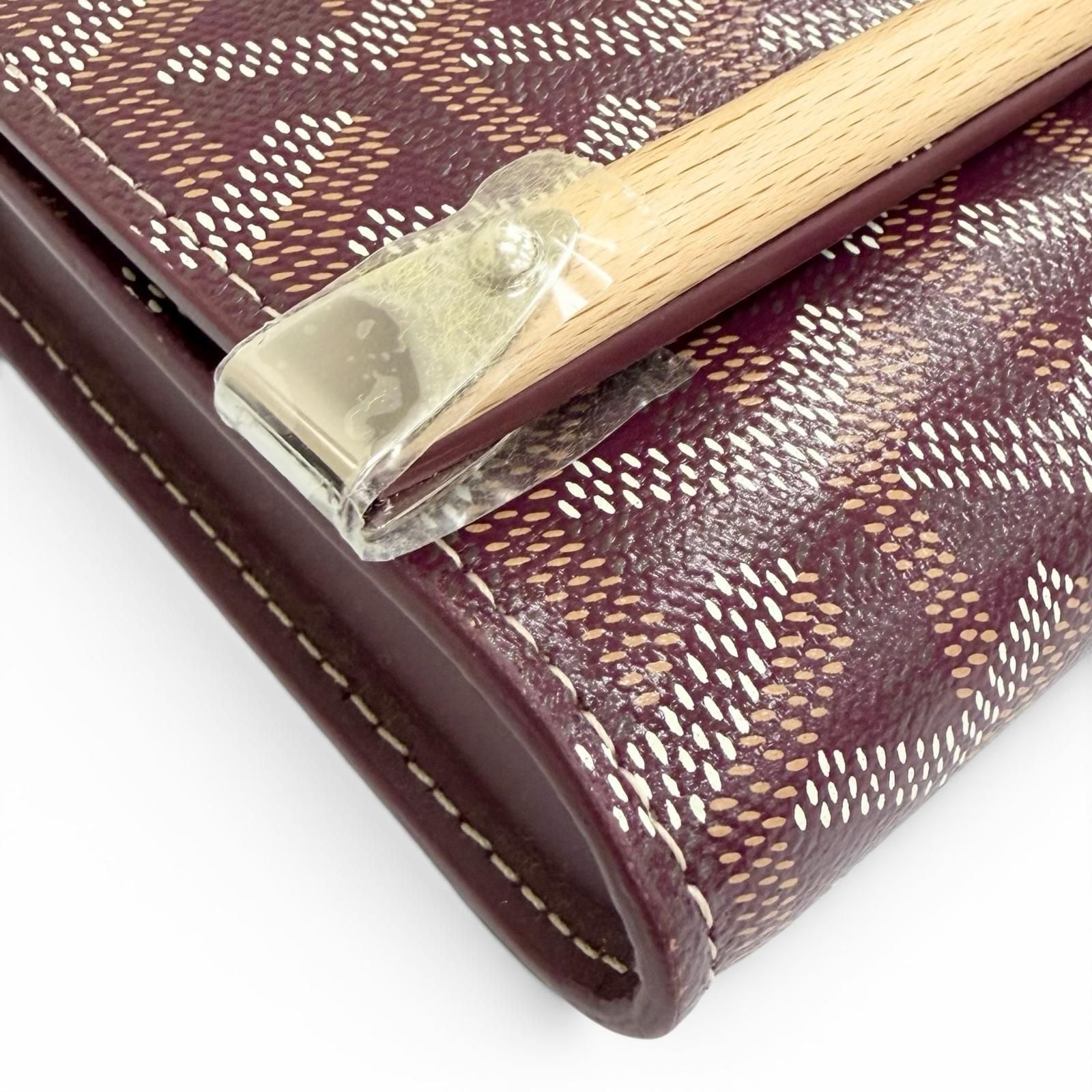 Goyard Monte Carlo Mini Case Pouch Canvas Burgundy — view 5