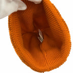 Hermes Vintage Cashmere Martin Margiela Era Pattern Knit Beanie Cap Orange ME — view 6