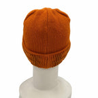 Hermes Vintage Cashmere Martin Margiela Era Pattern Knit Beanie Cap Orange ME — view 4