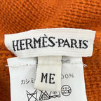 Hermes Vintage Cashmere Martin Margiela Era Pattern Knit Beanie Cap Orange ME — view 8