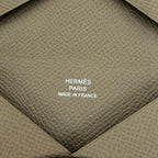 Hermes Calvi Veau Epsom Etoupe Business Card Holder Case — view 7