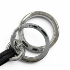 Loewe Leather Anagram Key Holder Key Sling Bag Charm Black Silver — view 4