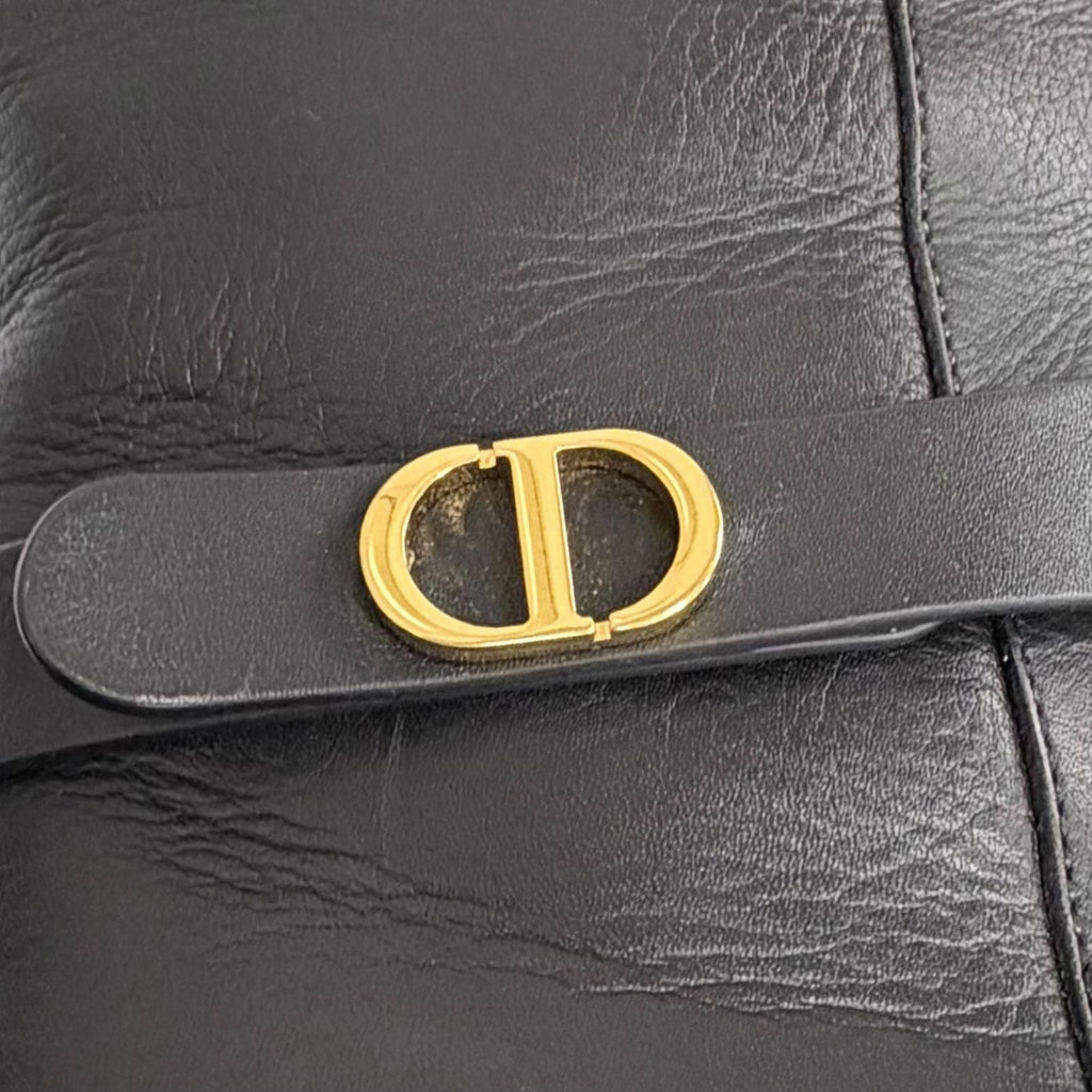 Dior Empreinte CD Buckle Leather Long Boots Black — view 8