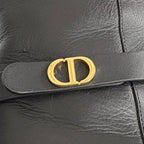 Dior Empreinte CD Buckle Leather Long Boots Black — view 8
