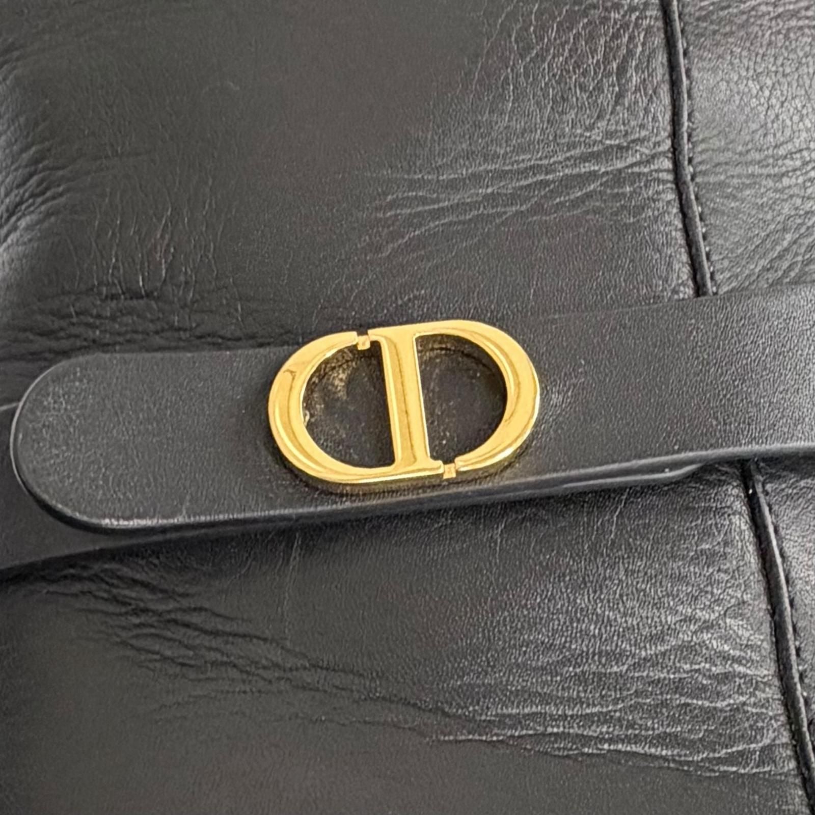 Dior Empreinte CD Buckle Leather Long Boots Black — view 8