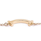 Tiffany & Co 18k Pink Gold T Smile Necklace Mini Pendant Bullion — view 6
