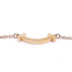 Tiffany & Co 18k Pink Gold T Smile Necklace Mini Pendant Bullion — view 5