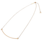 Tiffany & Co 18k Pink Gold T Smile Necklace Large Pendant Bullion — view 3