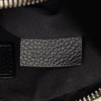 Dior Oblique Saddle Jacquard Crossbody Shoulder Bag Beige Black Fabric Leather — view 6