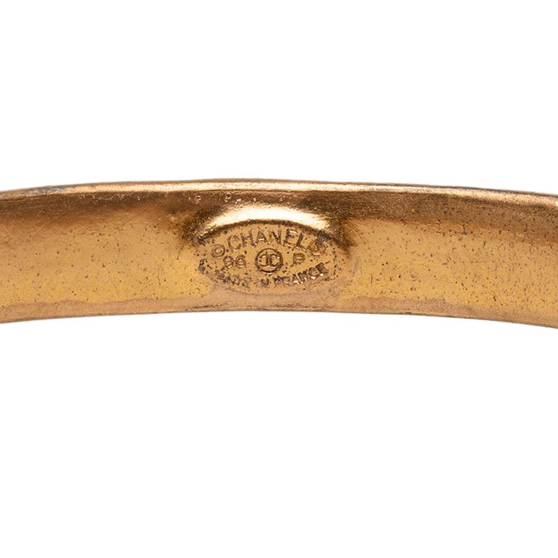Chanel CC Logo Vintage Bangle 96 Gold Plated 1- Bracelet — view 4