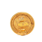 Chanel CC Logo Round Earrings Gold Plated — view 3