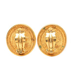 Chanel CC Logo Round Earrings Gold Plated — view 2