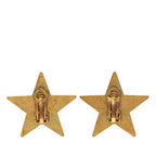 Chanel CC Logo Star Motif Earrings 01 Gold White Plated — view 2