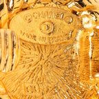 Chanel CC Logo Round Earrings Gold Plated — view 3