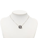 Dior Button Motif Chain Pendant Silver Metal — view 6
