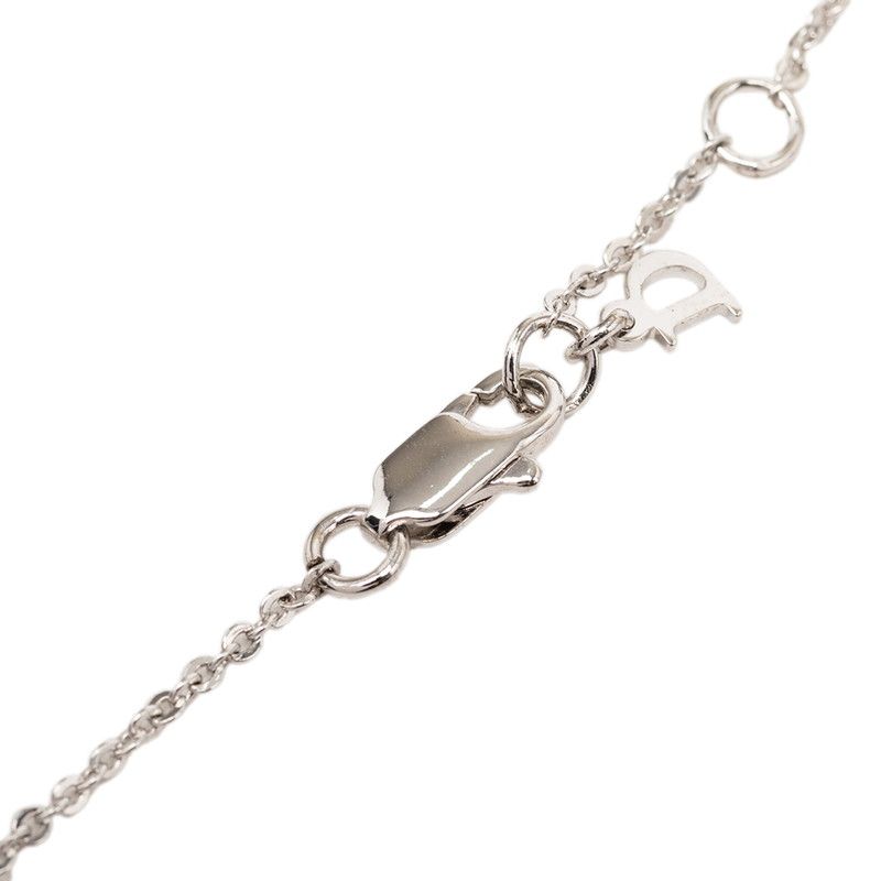 Dior Button Motif Chain Pendant Silver Metal — view 4