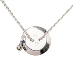 Dior Button Motif Chain Pendant Silver Metal — view 3