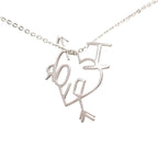 Dior I Love Heart Arrow Chain Pendant Silver Metal — view 3