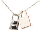 Hermes O'Kelly PM Chain Pendant Silver Ivory Metal Leather