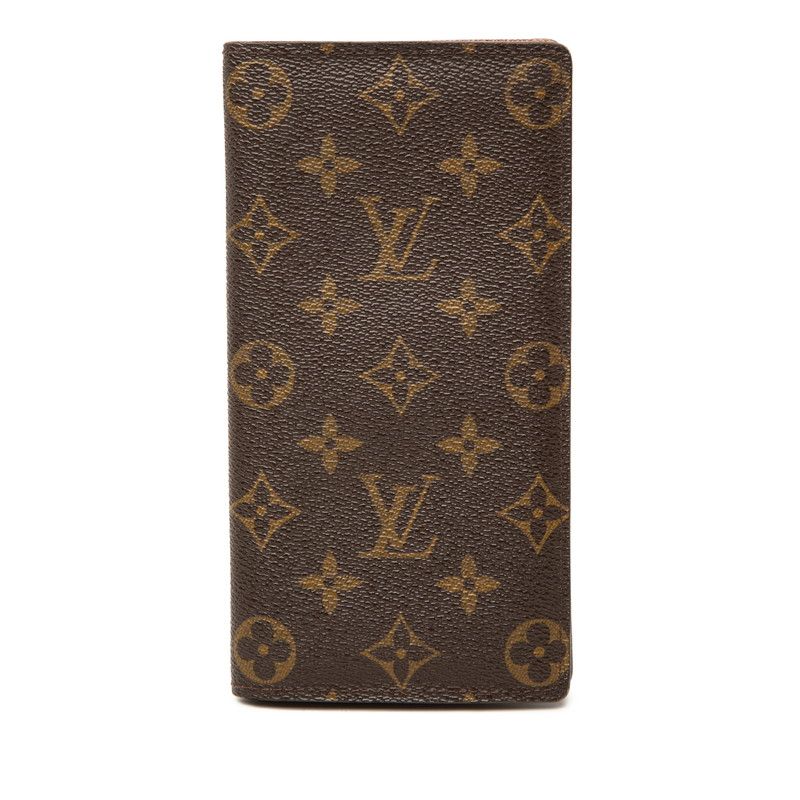 Louis Vuitton Monogram Portefeuille Brazza Wallet Brown Leather