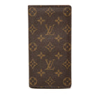Louis Vuitton Monogram Portefeuille Brazza Wallet Brown Leather