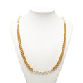 Chanel Chain Long Necklace Double Strand Gold Plated Faux Pearl