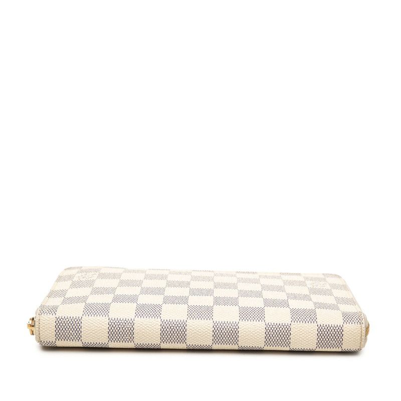 Louis Vuitton Damier Azur Zippy Organizer Wallet White Leather — view 3