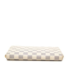 Louis Vuitton Damier Azur Zippy Organizer Wallet White Leather — view 3