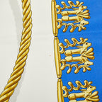 Hermes Carre 90 les Cavaliers D'or Yellow Gold Knight Scarf Large Blue Multicolo — view 3