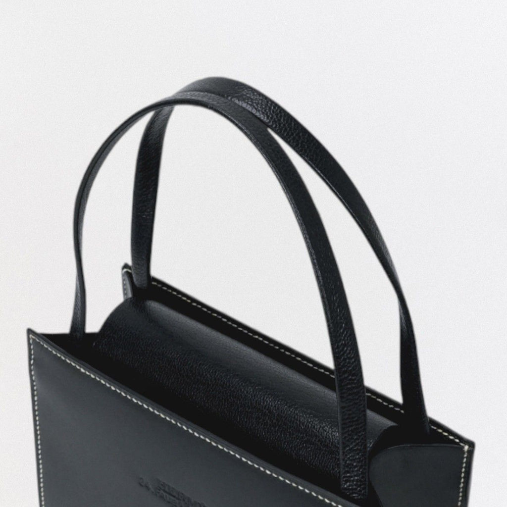 Hermes Lucie PM Tote Box Calf Chevre Noir Black Handbag Misor — view 4