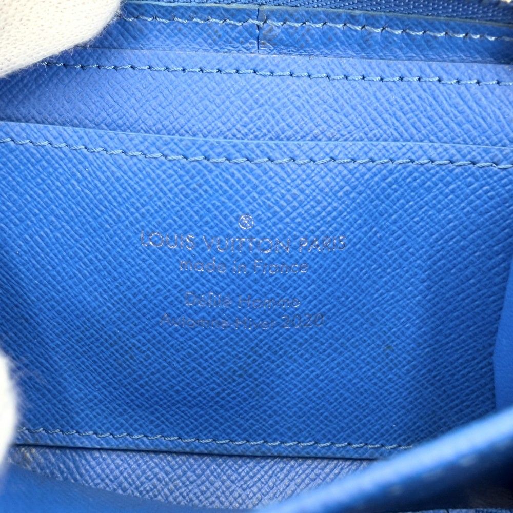 Louis Vuitton Coin Case Monogram Clouds Soft Trunk Necklace Wallet Purse Blue — view 5