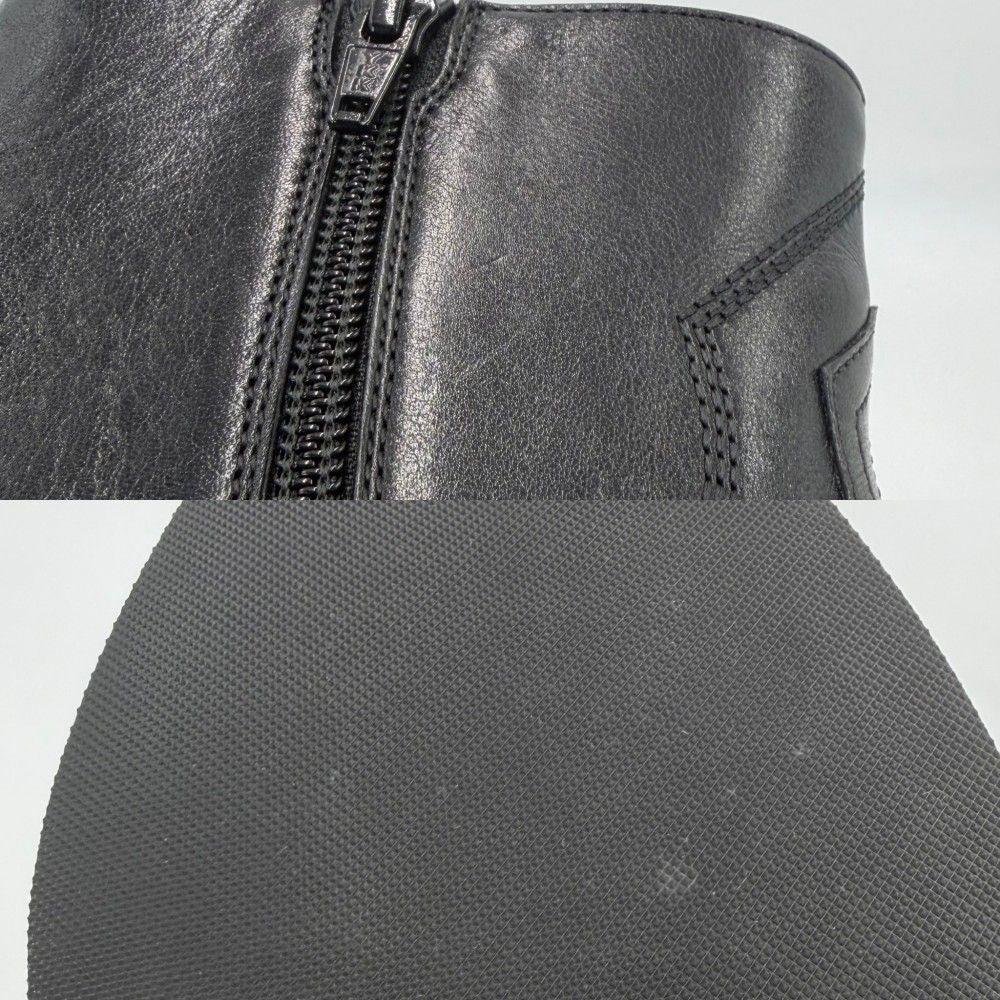 Celine Boots Moon Short Shoes 39 Leather Black Silver — view 9
