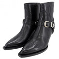 Celine Boots Moon Short Shoes 39 Leather Black Silver