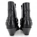 Celine Boots Moon Short Shoes 39 Leather Black Silver — view 4
