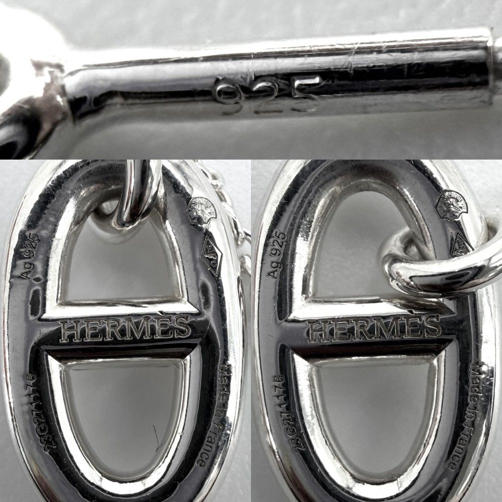 Hermes Earrings Chaine D'ancre Farandole 925 Sterling Silver — view 5