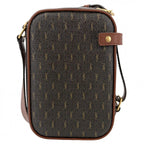 Saint Laurent Paris Shoulder Bag YSL Logo Crossbody Leather Brown Gold — view 2