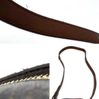 Saint Laurent Paris Shoulder Bag YSL Logo Crossbody Leather Brown Gold — view 6