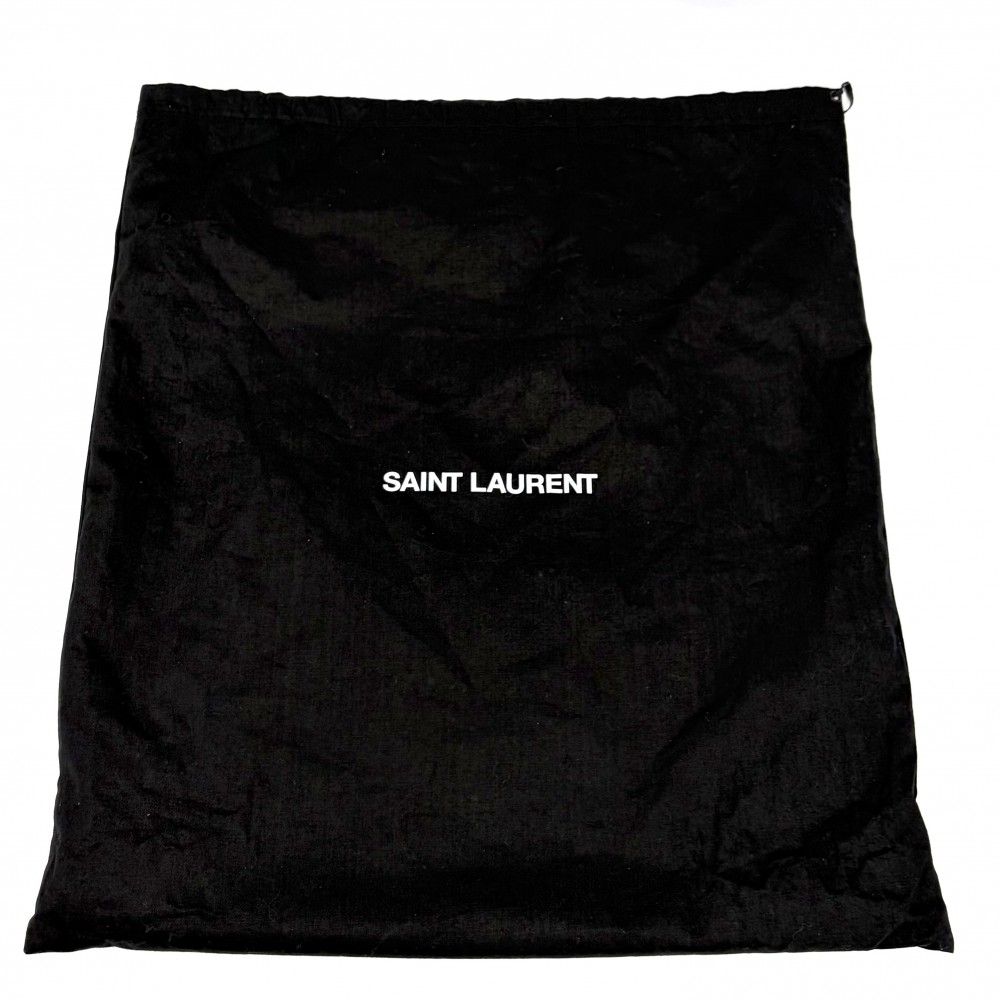 Saint Laurent Paris Shoulder Bag YSL Logo Crossbody Leather Brown Gold — view 9