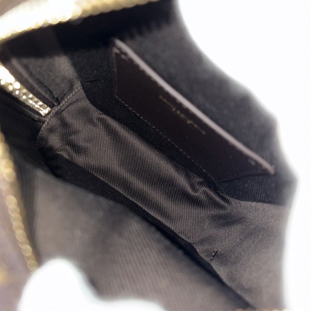 Saint Laurent Paris Shoulder Bag YSL Logo Crossbody Leather Brown Gold — view 4